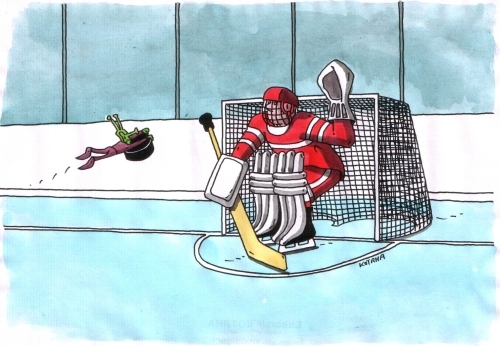 Cartoon: martanko (medium) by Lubomir Kotrha tagged ice,hockey