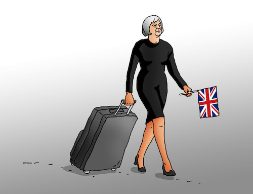 Cartoon: mayend (medium) by Lubomir Kotrha tagged brexit,eu,theresa,may,great,britain