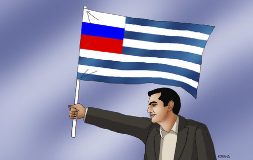 Cartoon: newnewflag (medium) by Lubomir Kotrha tagged greek,election,eu,tsipras,europe,world