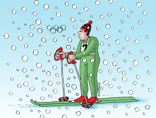 Cartoon: olympionik (medium) by Lubomir Kotrha tagged italy,winter,olympics,italy,winter,olympics
