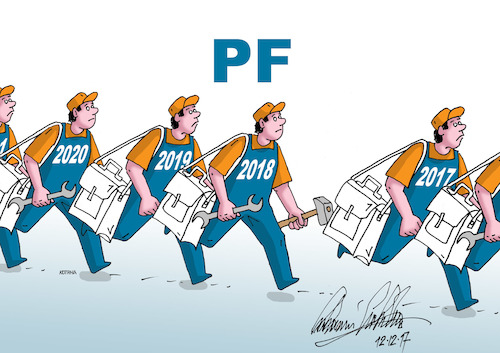 Cartoon: pf2018a (medium) by Lubomir Kotrha tagged happy,new,year,2018