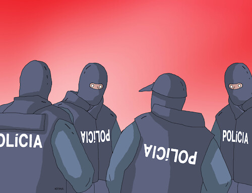 Cartoon: polivojna (medium) by Lubomir Kotrha tagged police,police