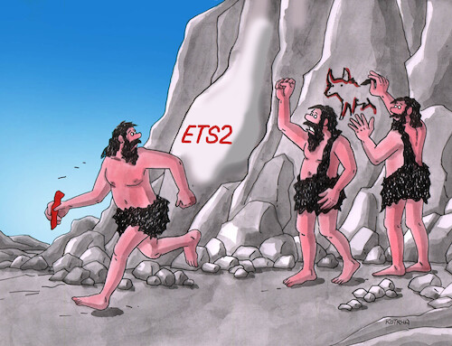 praets2 (medium) Cartoon: praets2 (medium) by Lubomir Kotrha tagged ets2,emissions,ets2,emissions