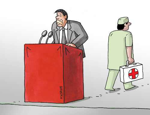 Cartoon: prelep (medium) by Lubomir Kotrha tagged politicians,politicians