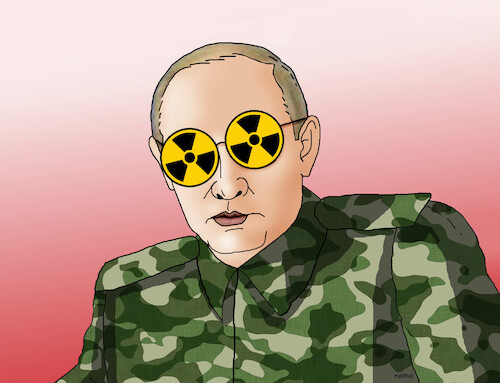 Cartoon: putinuclear (medium) by Lubomir Kotrha tagged war,sanctions,russia,ukraine,world,putin,war,sanctions,russia,ukraine,world,putin