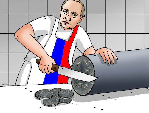 Cartoon: rublosalam (medium) by Lubomir Kotrha tagged russian,ruble,inflation,russian,ruble,inflation