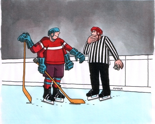 Cartoon: rukar (medium) by Lubomir Kotrha tagged ice,hockey