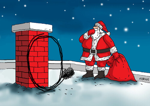Cartoon: santakominar (medium) by Lubomir Kotrha tagged christmas,santa,claus,christmas,santa,claus
