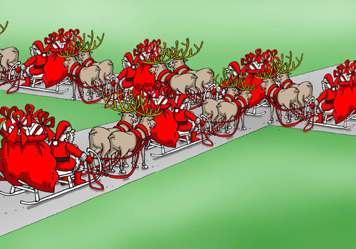 Cartoon: santovia (medium) by Lubomir Kotrha tagged christmas,santa