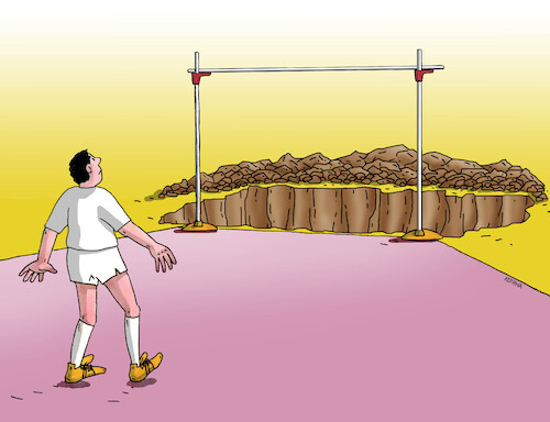 Cartoon: skokjama (medium) by Lubomir Kotrha tagged sport,athletics,jumps,sport,athletics,jumps