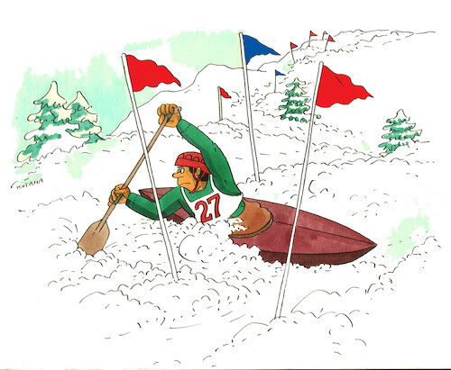 Cartoon: snehojazda (medium) by Lubomir Kotrha tagged winter,olympic,games,2022,china,winter,olympic,games,2022,china