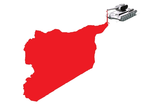 Cartoon: syria5 (medium) by Lubomir Kotrha tagged assad,syria,war,trump,putin,usa,russia,world
