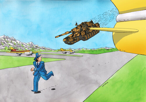 Cartoon: tankair (medium) by Lubomir Kotrha tagged war,russia,ukraine,putin,zelenskyj,world,peace,war,russia,ukraine,putin,zelenskyj,world,peace