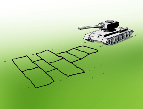 Cartoon: tankohra (medium) by Lubomir Kotrha tagged peace,war,peace,war
