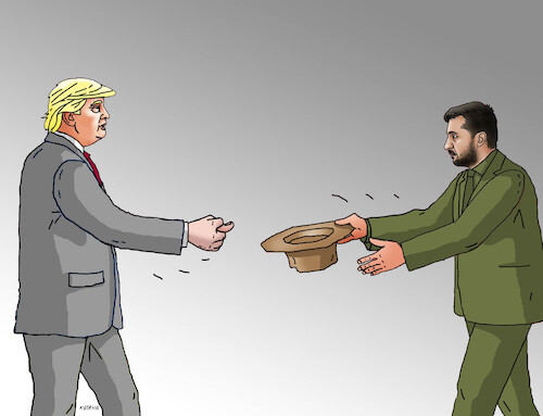 Cartoon: trumpfig (medium) by Lubomir Kotrha tagged usa,ucraine,trump,zelensky,usa,ucraine,trump,zelensky