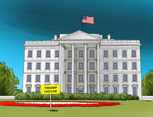 Cartoon: trumphouse26 (medium) by Lubomir Kotrha tagged trump,white,house,usa,trump,white,house,usa