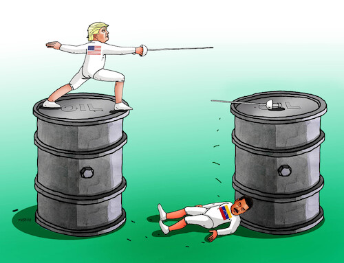 Cartoon: trumpserm (medium) by Lubomir Kotrha tagged usa,venezuela,trump,maduro,usa,venezuela,trump,maduro