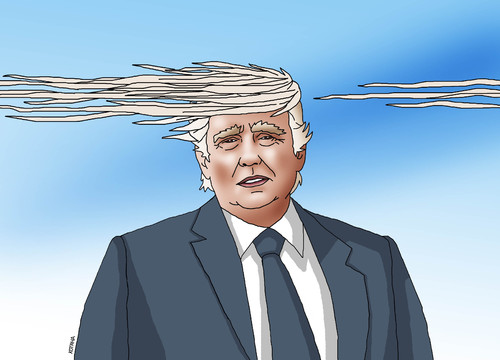 Cartoon: trumpvlasy (medium) by Lubomir Kotrha tagged hillary,clinton,donald,trump,usa,dollar,president,election,world