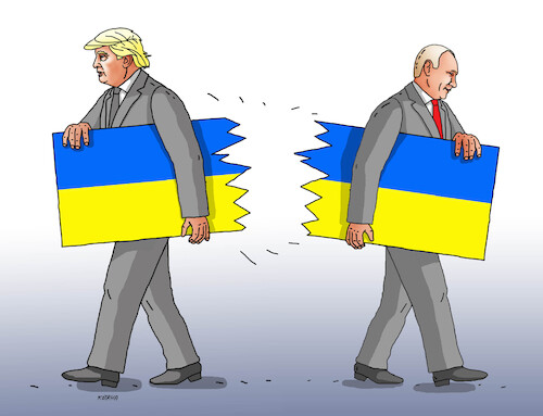 Cartoon: ukratrh25 (medium) by Lubomir Kotrha tagged trump,putin,ukraine,trump,putin,ukraine