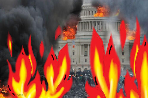 Cartoon: usa25 (medium) by Lubomir Kotrha tagged usa,los,angeles,protests,riots,trump,national,guard,usa,los,angeles,protests,riots,trump,national,guard