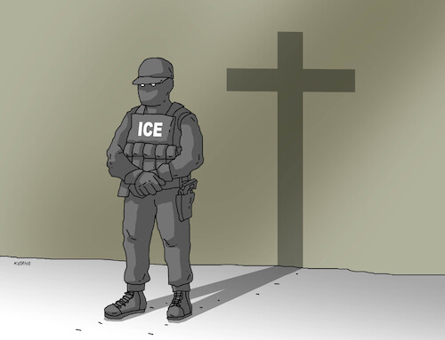 Cartoon: usaice3 (medium) by Lubomir Kotrha tagged usa,police,ice,migrants,usa,police,ice,migrants