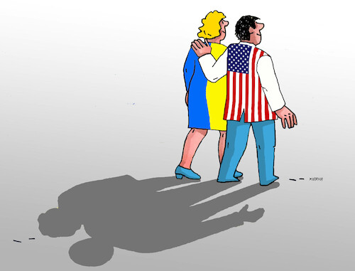 Cartoon: usaukra (medium) by Lubomir Kotrha tagged usa,ukraine,biden,zelensky,war,peace,usa,ukraine,biden,zelensky,war,peace