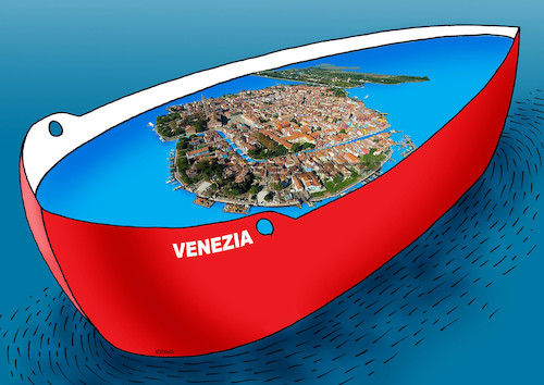 Cartoon: venezia2 (medium) by Lubomir Kotrha tagged venezia,italy,water