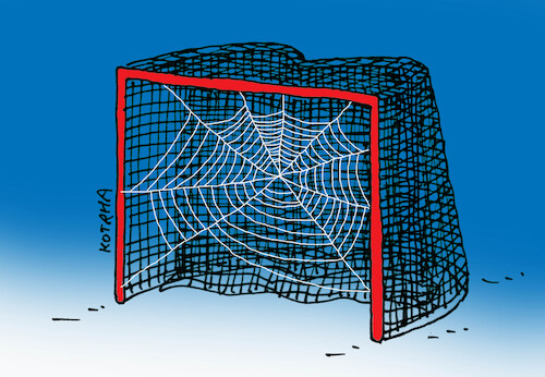 Cartoon: ice hockey (medium) by Lubomir Kotrha tagged ice,hockey,ice,hockey