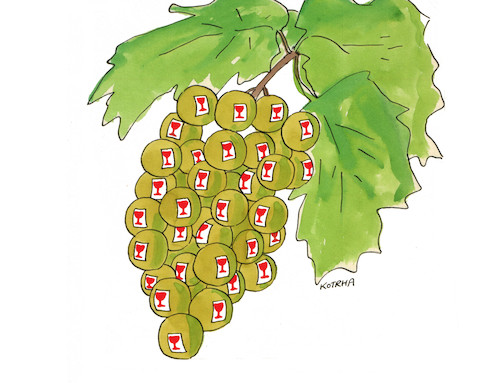 Cartoon: wine (medium) by Lubomir Kotrha tagged wine,wine