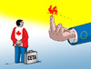 Cartoon: cetafiga1 (small) by Lubomir Kotrha tagged ceta canada eu valonien belgien europa