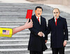 Cartoon: chinrusred (small) by Lubomir Kotrha tagged china,russia,usa