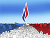 Cartoon: francefront2 (small) by Lubomir Kotrha tagged france,vote,elections,marine,le,pen,national,hollande,sarkozy