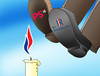 Cartoon: fraplamen (small) by Lubomir Kotrha tagged france,vote,elections,marine,le,pen,national,hollande,sarkozy