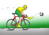 Cartoon: futcyklist (small) by Lubomir Kotrha tagged football