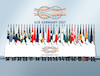 Cartoon: g20germany (small) by Lubomir Kotrha tagged summit,g20,germany,hamburg,merkel,trump,putin,world,dollar,euro,libra,peace,war