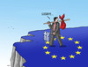 Cartoon: goodbye (small) by Lubomir Kotrha tagged greece,eu,europe,ecb,money