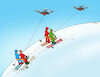 Cartoon: lyzedron (small) by Lubomir Kotrha tagged winter,snow,skiing,skiers,lifts