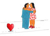 Cartoon: majznacka (small) by Lubomir Kotrha tagged may,love,woman,man