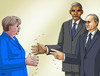 Cartoon: papernoznice (small) by Lubomir Kotrha tagged forbes,world,putin,merkel,obama
