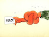 Cartoon: peaceruka (small) by Lubomir Kotrha tagged war,peace