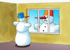Cartoon: snehokno (small) by Lubomir Kotrha tagged winter,frost,the,snow,snowmen