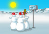 Cartoon: snehoteplo (small) by Lubomir Kotrha tagged europa,snowmen,heat,wave,climate