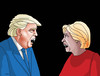 Cartoon: truclizuby (small) by Lubomir Kotrha tagged hillary,clinton,donald,trump,usa,dollar,president,election,world