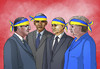 Cartoon: ukrabolenie (small) by Lubomir Kotrha tagged merkel,obama,putin,hollande,ukraine,war,peace,europe,world