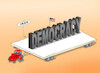Cartoon: usademoc26 (small) by Lubomir Kotrha tagged usa,iran,war,democracy