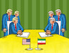 Cartoon: usairan26 (small) by Lubomir Kotrha tagged war,usa,iran,peace,negotiations