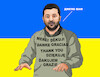 Cartoon: zelenthank (small) by Lubomir Kotrha tagged ukraine