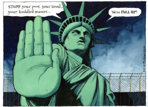 Cartoon: Liberty (medium) by DavidP tagged liberty,usa,immigration