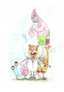 Cartoon: Teamwork (small) by Trippy Toons tagged spongebob,sponge,bob,squarepants,schwammkopf,eyes,augen,bloodshot,cannabis,marihuana,marijuana,stoner,stoned,kiffer,kiffen,weed,ganja,smoke,smoking,rauch,rauchen,patrick,star,gary,snail,schnecke,sandy,bong