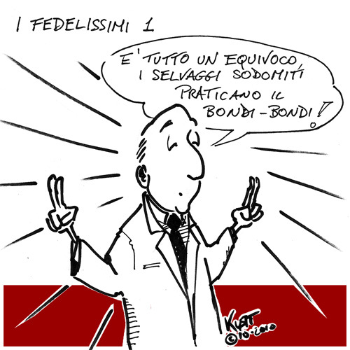 Cartoon: I fedelissimi (medium) by kurtsatiriko tagged bondi